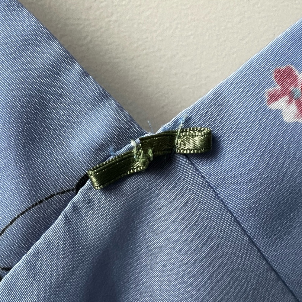 Natori Periwinkle Slip Dress with Floral Embroidery - Picture 4 of 8